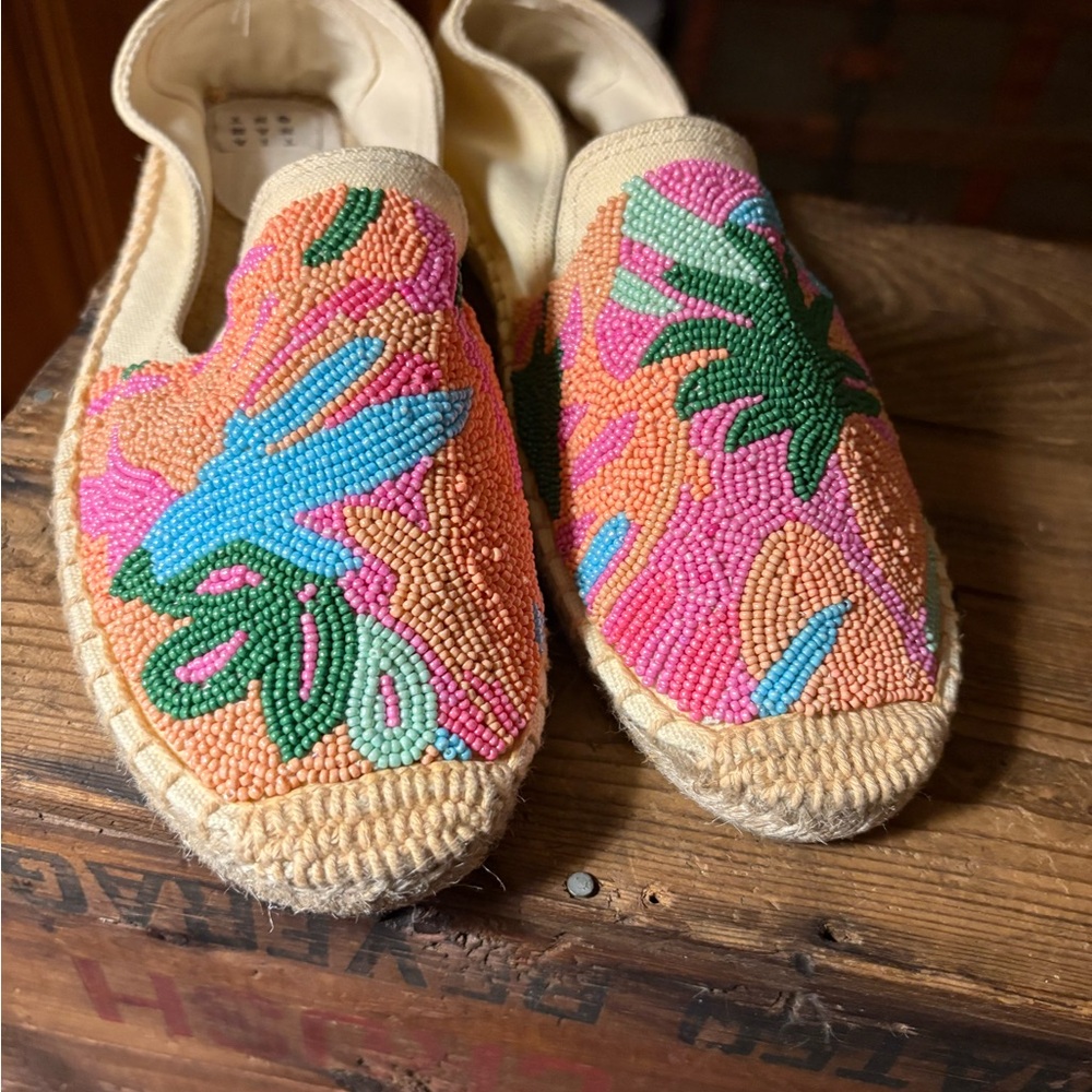 Colorful Beaded Espadrilles size 10